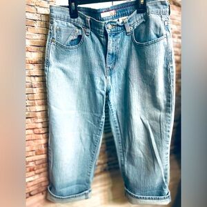 Levi 515 Light Blue Capri Jeans